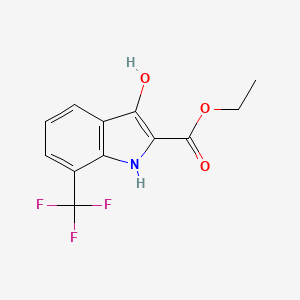 Ethyl 3-hydroxy-7-(trifluoromethyl)-1H-indole-2-carboxylate