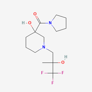 (3-Hydroxy-1-(3,3,3-trifluoro-2-hydroxy-2-methylpropyl)piperidin-3-yl)(pyrrolidin-1-yl)methanone