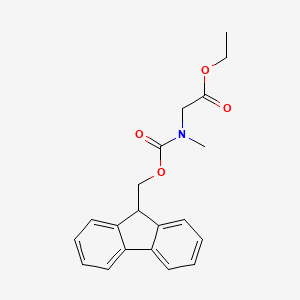 molecular formula C20H21NO4 B13112146 EthylN-(((9H-fluoren-9-yl)methoxy)carbonyl)-N-methylglycinate 