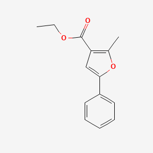 molecular formula C14H14O3 B1311216 2-Methyl-5-phenyl-furan-3-carboxylic acid ethyl ester CAS No. 29113-64-2