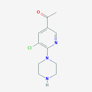 1-(5-Chloro-6-(piperazin-1-yl)pyridin-3-yl)ethanone