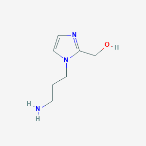 molecular formula C7H13N3O B13112178 (1-(3-Aminopropyl)-1H-imidazol-2-yl)methanol 