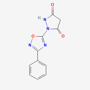 1-(3-Phenyl-1,2,4-oxadiazol-5-yl)pyrazolidine-3,5-dione