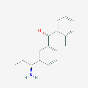 molecular formula C17H19NO B13112198 (R)-(3-(1-aminopropyl)phenyl)(o-tolyl)methanonehydrochloride 