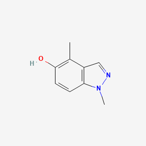 molecular formula C9H10N2O B13112237 1,4-Dimethyl-1H-indazol-5-ol 