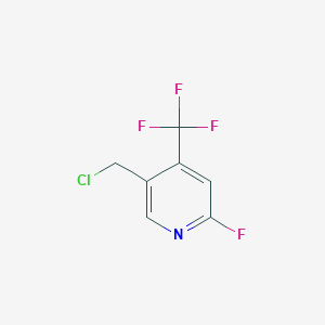 molecular formula C7H4ClF4N B13112250 5-(Chloromethyl)-2-fluoro-4-(trifluoromethyl)pyridine 