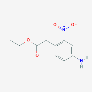 molecular formula C10H12N2O4 B13112260 Ethyl 2-(4-amino-2-nitrophenyl)acetate CAS No. 108274-41-5