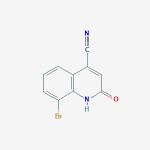 molecular formula C10H5BrN2O B13112313 8-Bromo-2-oxo-1,2-dihydroquinoline-4-carbonitrile 