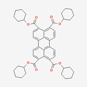 molecular formula C48H52O8 B13112326 Tetracyclohexyl perylene-3,4,9,10-tetracarboxylate CAS No. 136527-23-6