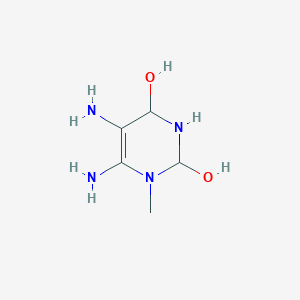 molecular formula C5H12N4O2 B13112347 5,6-Diamino-1-methyl-1,2,3,4-tetrahydropyrimidine-2,4-diol 