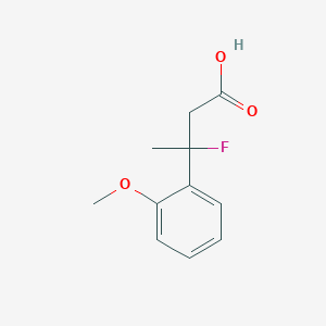 molecular formula C11H13FO3 B13112403 3-Fluoro-3-(2-methoxyphenyl)butanoicacid 