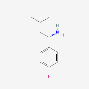 molecular formula C11H16FN B13112409 (S)-1-(4-Fluorophenyl)-3-methylbutan-1-amine 