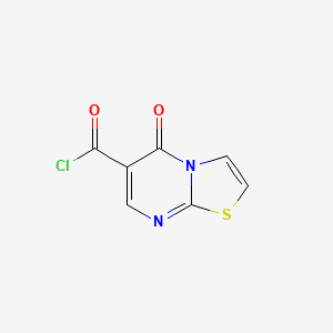 molecular formula C7H3ClN2O2S B13112440 5-Oxo-5H-thiazolo[3,2-A]pyrimidine-6-carbonyl chloride CAS No. 76661-92-2