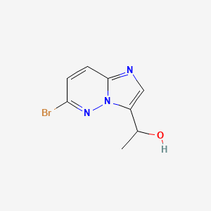 molecular formula C8H8BrN3O B13112463 1-(6-Bromoimidazo[1,2-b]pyridazin-3-yl)ethanol 