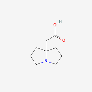 molecular formula C9H15NO2 B1311248 Tetrahydro-1H-pyrrolizine-7A(5H)-acetic acid CAS No. 94794-30-6