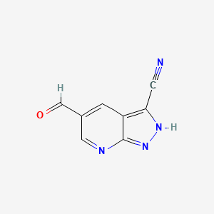 5-Formyl-1h-pyrazolo[3,4-b]pyridine-3-carbonitrile