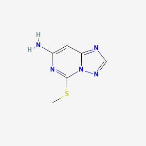 molecular formula C6H7N5S B13112491 [1,2,4]Triazolo[1,5-c]pyrimidin-7-amine, 5-(methylthio)- CAS No. 70182-89-7