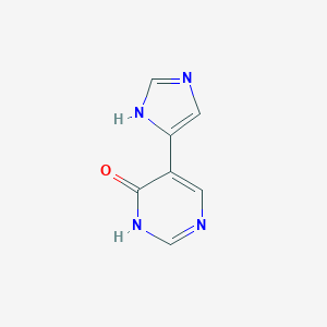 molecular formula C7H6N4O B13112499 5-(1H-Imidazol-4-yl)pyrimidin-4(1H)-one 