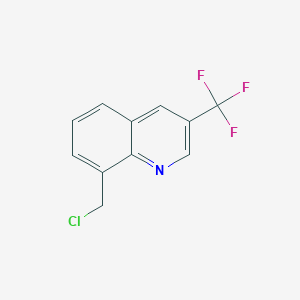 molecular formula C11H7ClF3N B13112511 8-(Chloromethyl)-3-(trifluoromethyl)quinoline 