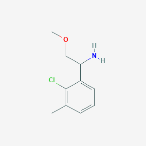 molecular formula C10H14ClNO B13112528 1-(2-Chloro-3-methylphenyl)-2-methoxyethan-1-amine 