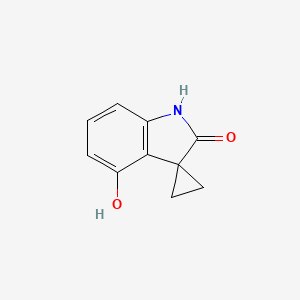 molecular formula C10H9NO2 B13112541 4'-Hydroxyspiro[cyclopropane-1,3'-indolin]-2'-one CAS No. 424792-51-8