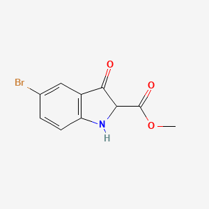 molecular formula C10H8BrNO3 B13112553 Methyl 5-bromo-3-oxoindoline-2-carboxylate 