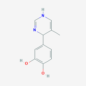 molecular formula C11H12N2O2 B13112588 4-(5-Methyl-1,4-dihydropyrimidin-4-yl)benzene-1,2-diol 