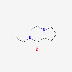 molecular formula C9H16N2O B13112620 2-Ethylhexahydropyrrolo[1,2-a]pyrazin-1(2H)-one 