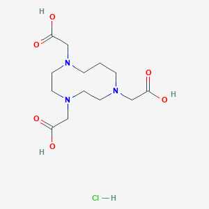 molecular formula C13H24ClN3O6 B13112623 2-[4,7-Bis(carboxymethyl)-1,4,7-triazecan-1-yl]acetic acid;hydrochloride 