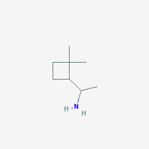 molecular formula C8H17N B13112682 1-(2,2-Dimethylcyclobutyl)ethanamine 