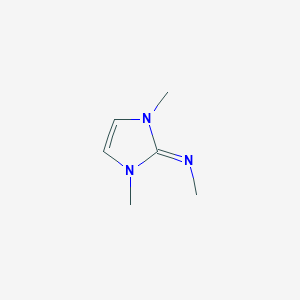 molecular formula C6H11N3 B13112691 N-(1,3-Dimethyl-1H-imidazol-2(3H)-ylidene)methanamine 