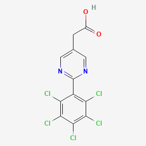 2-(2-(Perchlorophenyl)pyrimidin-5-yl)acetic acid