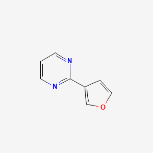 molecular formula C8H6N2O B13112726 2-(Furan-3-yl)pyrimidine 