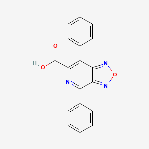 molecular formula C18H11N3O3 B13112741 4,7-Diphenyl[1,2,5]oxadiazolo[3,4-c]pyridine-6-carboxylic acid CAS No. 85731-38-0