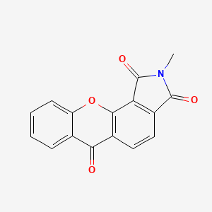 molecular formula C16H9NO4 B13112749 2-Methyl[1]benzopyrano[2,3-e]isoindole-1,3,6(2H)-trione CAS No. 92461-62-6