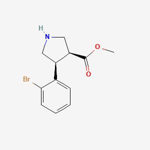 Methyl(3S,4S)-4-(2-bromophenyl)pyrrolidine-3-carboxylate