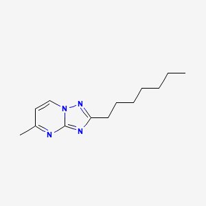 molecular formula C13H20N4 B13112767 2-Heptyl-5-methyl-[1,2,4]triazolo[1,5-A]pyrimidine CAS No. 872531-12-9