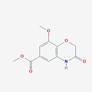 molecular formula C11H11NO5 B1311278 8-甲氧基-3-氧代-3,4-二氢-2H-1,4-苯并恶嗪-6-羧酸甲酯 CAS No. 219477-26-6