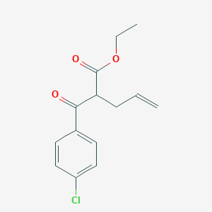 molecular formula C14H15ClO3 B13112782 Ethyl2-(4-chlorobenzoyl)pent-4-enoate 