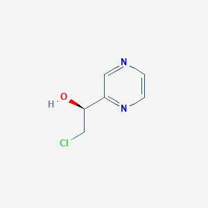 molecular formula C6H7ClN2O B13112797 (S)-2-chloro-1-(pyrazin-2-yl)ethanol 