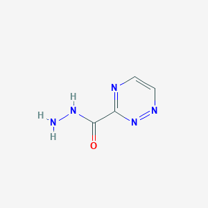 molecular formula C4H5N5O B13112808 1,2,4-Triazine-3-carbohydrazide CAS No. 89033-53-4