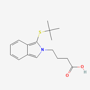 molecular formula C16H21NO2S B13112909 4-[1-(tert-Butylsulfanyl)-2H-isoindol-2-yl]butanoic acid CAS No. 89487-14-9