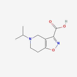 molecular formula C10H14N2O3 B13112919 5-Isopropyl-4,5,6,7-tetrahydroisoxazolo[4,5-c]pyridine-3-carboxylic acid 