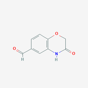molecular formula C9H7NO3 B1311292 3-氧代-3,4-二氢-2H-苯并[1,4]恶嗪-6-甲醛 CAS No. 200195-15-9