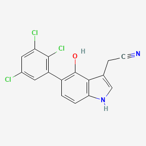 4-Hydroxy-5-(2,3,5-trichlorophenyl)indole-3-acetonitrile