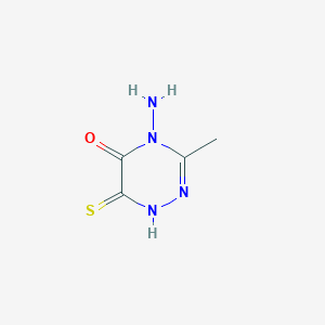 molecular formula C4H6N4OS B13112982 4-Amino-3-methyl-6-thioxo-1,6-dihydro-1,2,4-triazin-5(4H)-one 