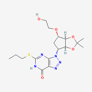 3-((3aS,4R,6S,6aR)-6-(2-Hydroxyethoxy)-2,2-dimethyltetrahydro-3aH-cyclopenta[d][1,3]dioxol-4-yl)-5-(propylthio)-3H-[1,2,3]triazolo[4,5-d]pyrimidin-7(6H)-one