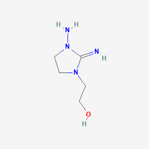 molecular formula C5H12N4O B13113083 2-(3-Amino-2-iminoimidazolidin-1-yl)ethanol 