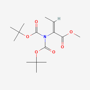 molecular formula C15H25NO6 B13113087 Methyl(Z)-2-(bis(tert-butoxycarbonyl)amino)but-2-enoate CAS No. 219851-90-8