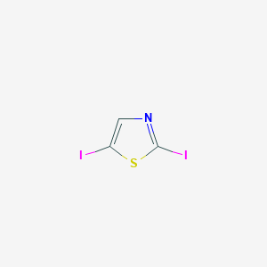 molecular formula C3HI2NS B13113102 2,5-Diiodothiazole CAS No. 108306-62-3